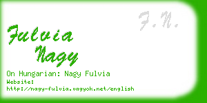 fulvia nagy business card